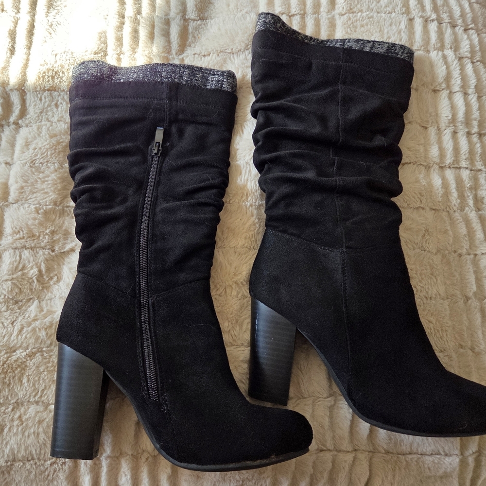 Streetwear Society Black Heeled Boots